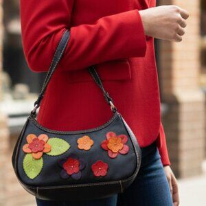 Liz Claiborne floral applique mini purse